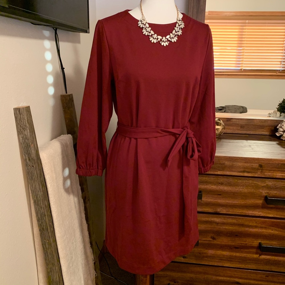NWT - balloon sleeve dress in ponte